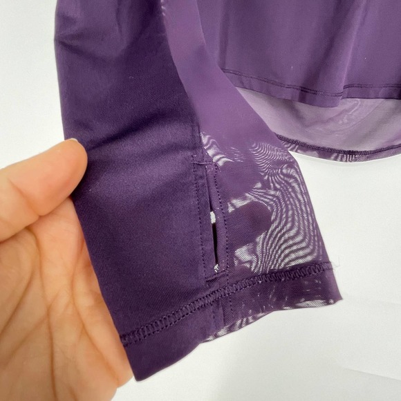 Victoria Sport Purple Active Long Sleeve Mesh Back Top Size S - Picture 5 of 6